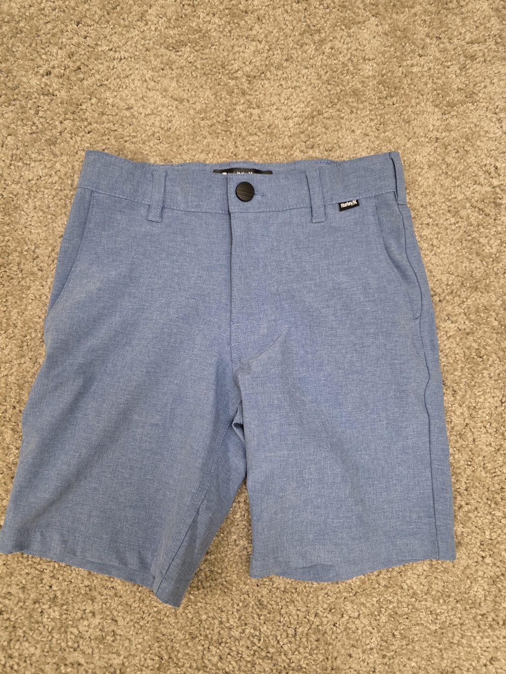 Hurley Boys Hybrid Walk Shorts - Blue Heather - Sz S (7/8) - NWOT